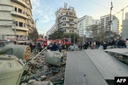 Urmările unui atac israelian asupra cartierului Bashoura din Beirut, capitala Libanului, pe 18 martie 2026.