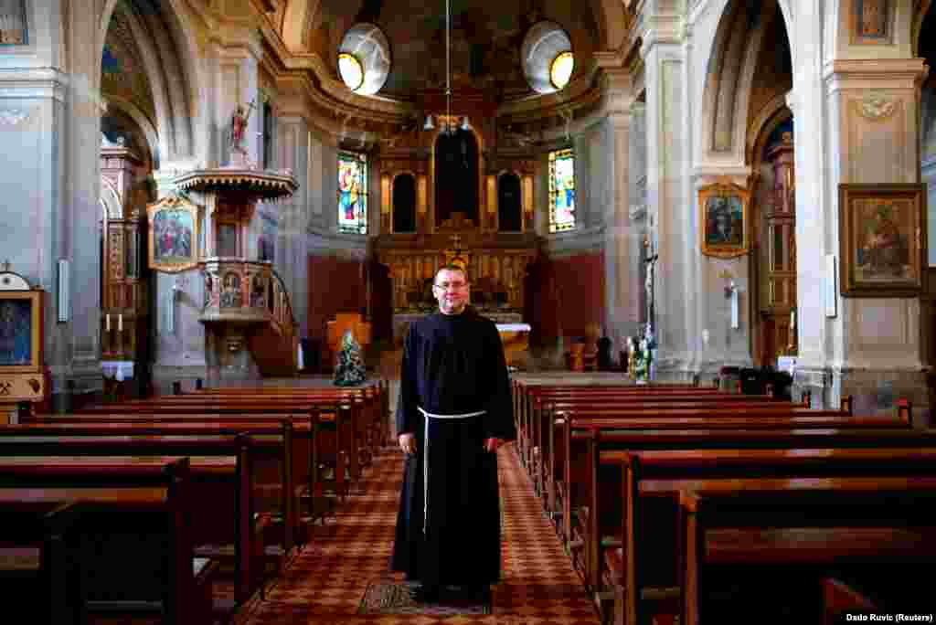 Friar Zeljko Brkic inside Kraljeva Sutjeska Franciscan monastery in Kraljeva Sutjeska. &quot;Bosnia can only survive as a multi-ethnic state, no matter how much politicians try to convince us that this is not possible,&quot; Brkic says.&nbsp;