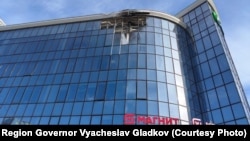 Последствия атаки беспилотник ана торговый центр в Белгороде, 22 февраля 2026 года