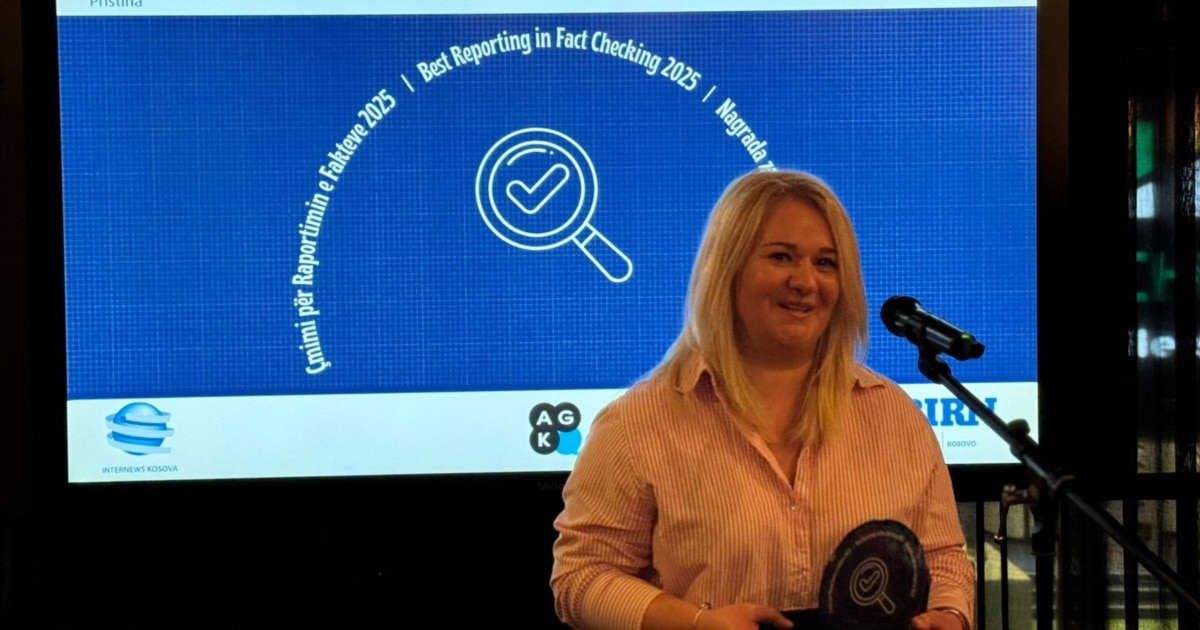 Gazetarja e REL it shpërblehet me çmim për verifikim të fakteve