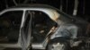 Armenia -- The cars of an opposition activist pictured after an arson attack in Yerevan, 27Nov2014