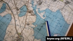 Фрагмент карты со смежными территориями Крыма и Херсонщины
