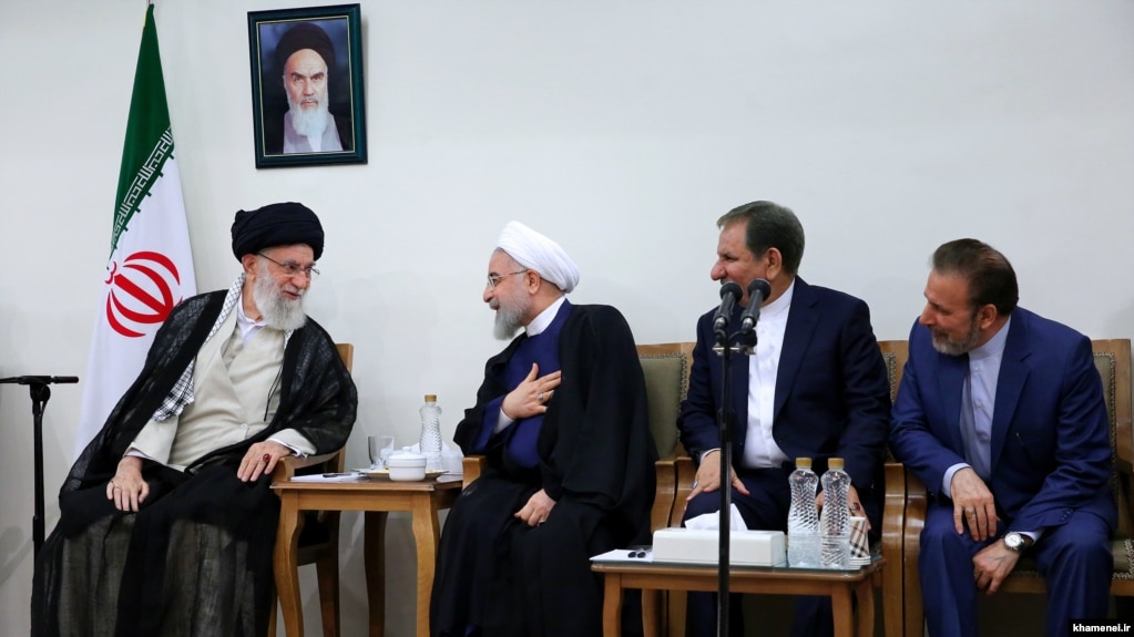 عکسی از دیدار حسن روحانی و معاون و رئیس‌دفترش با علی خامنه‌ای، ۳۰ مرداد ۱۳۹۸