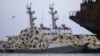 Захваченные украинские корабли в порту Керчи