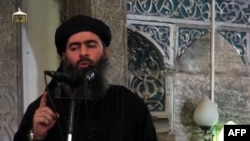 ИМ лидері Әбу Бакр әл-Бағдади деп жарияланған видеоның скришоты.