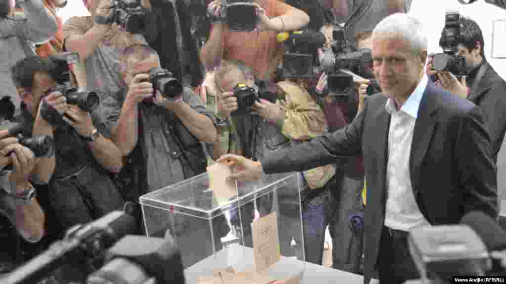 Two-term President Boris Tadic voted at a downtown Belgrade polling station on May 20, calling it &quot;a very important day for Serbia and the five years ahead because the future path of Serbia will be redefined.&quot;