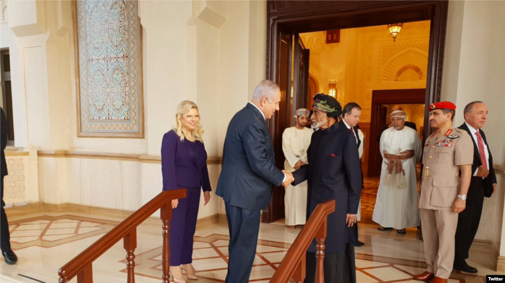 Israelâs Netanyahu met the Sultan of Oman in late October. According to the official statement the two discussed âways to promote peace in the Middle Eastâ. File photo