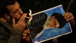 Protest outside the Iranian embassy in support of nationwide protests in Iran, in London