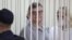 Viktar Babaryka appears in court in Minsk on July 6.