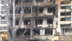 Последствия пожара в центре Алматы