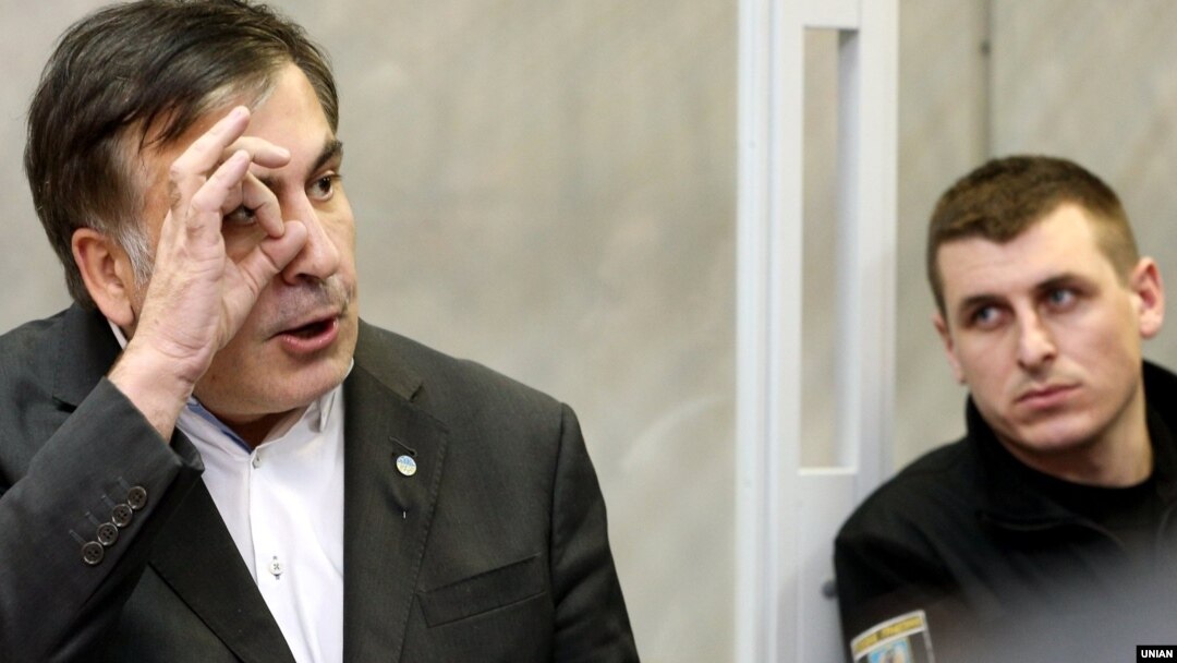 Михаил Саакашвили в зале суда в Киеве, 11 декабря 2017 