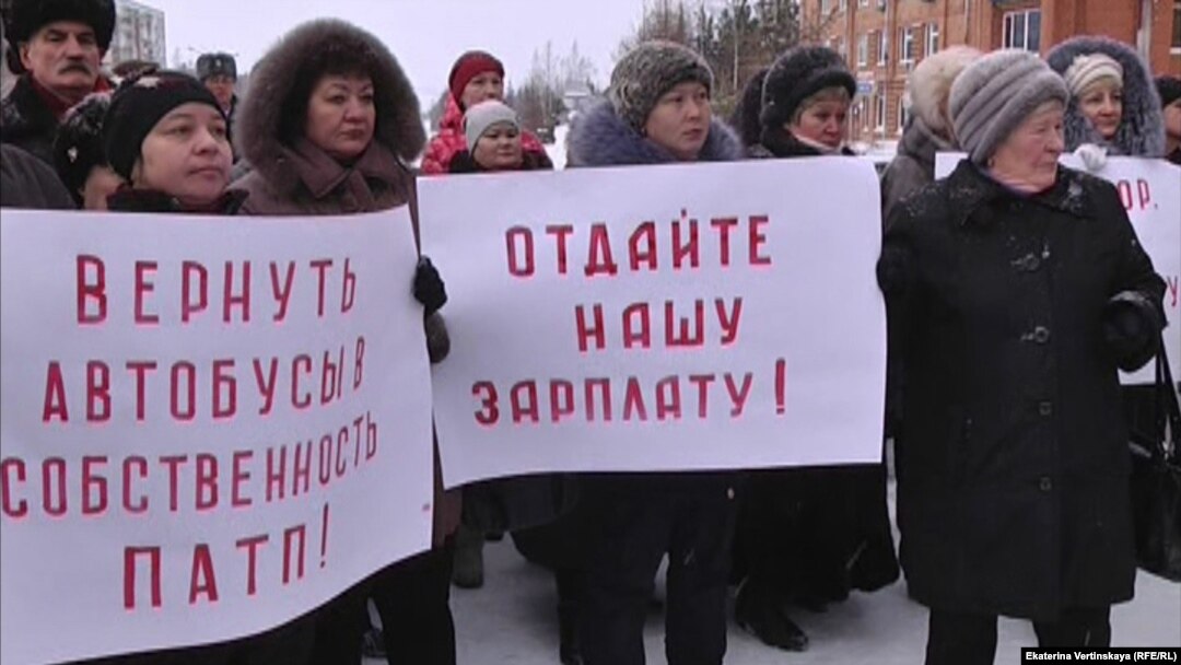 Одна из предыдущих протестных акций транспортников в Усть-Илимске
