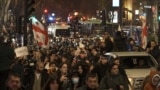 Georgia - student-led protest in Tbilisi on November 15 over election results alleged to be fraudulent - screen grab