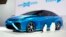  Toyota FCV که سوختش هیدروژن است و آب از اگزوز آن خارج می‌شود