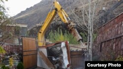 A villa illegally built in the outskirts of Tehran was demolished recently. Another one belonging to the daughter of a former minister is slated to be also destroyed.