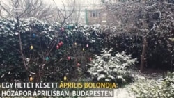 Egy hetet késett április bolondja - hózápor Budapesten