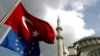 EU and Turkish flags flying in Istanbul (file photo)