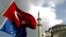 EU and Turkish flags flying in Istanbul (file photo)
