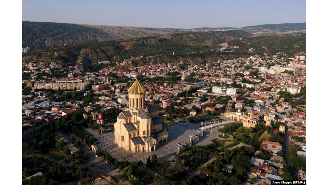 The Holy Trinity Cathedral in central Tbilisi
