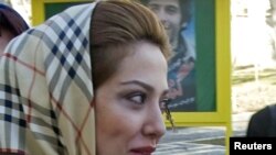 Actress Leyla Otadi at a workshop at Tehran's Cinema Museum in March 2009