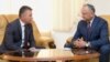 Președintele moldovean Igor Dodon și liderul transnistrean Vadim Krasnoselski la reședința de la Condrița