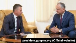 Președintele moldovean Igor Dodon și liderul transnistrean Vadim Krasnoselski la reședința de la Condrița