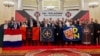 Групове фото учасників «Установчої конференції міжнародної ліги антиглобалістів»