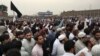 Tens of thousands of protesters took to the streets of Peshawar to demanding an end to what they say are human rights violations by authorities in Pakistan's tribal regions.