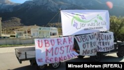 S jednog od protesta građana Mostara, decembar 2019.