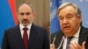 Премиерот на Ерменија, Никол Пашинијан и генералниот секретар на ОН, Антонио Гутереш