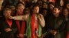 FILE: Imran Khan (C) head of opposition political party Pakitan Tehrik-e-Insaf speaks to supporters during a protest against the ruling party Pakistan Muslim League Nawaz in Lahore.