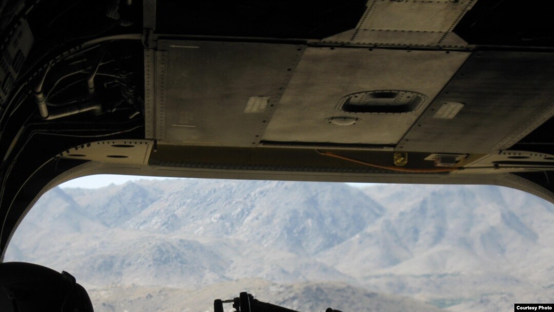 "Hope for the best, prepare for the worst." The view from a Chinook helicopter over Ghazni Province. (Photo by Stephen McInerney)