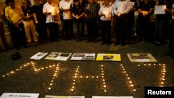 Траурная акция в столице Малайзии Куала-Лумпуре в память о жертвах рейса МН17 