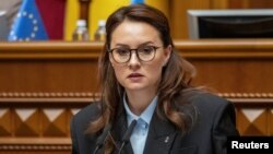 იულია სვირიდენკო უკრაინის პარლამენტის სხდომაზე. 2025 წლის 17 ივლისი