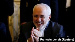 Iranian Foreign Minister Mohammad Javad Zarif attends a meeting with Belgian counterpart at the Egmont Palace in Brussels, January 11, 2018