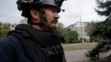 Ukraine - RFE/RL reporter Maryan Kushnir in Kostyantynivka - screen grab
