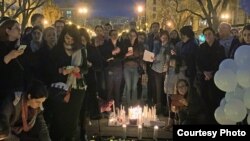 A gathering in Dupont Circle, Washington D.C. in solidarity with the victims of Plane Crash in Iran, on January 13, 2020.