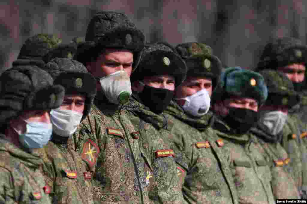 The Defense Ministry said soldiers were given regular temperature checks to ensure their safety.