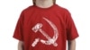 A Walmart T-shirt with a Soviet hammer-and-sickle symbol