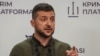 Ukraine's President Zelenskiy attends a news conference in Kyiv