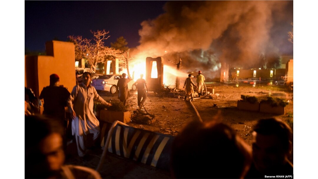 The TTP claimed a deadly car bombing outside a heavily guarded luxury hotel in Pakistan’s southwestern city of Quetta.