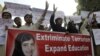 Pakistan - Pakistani students shout slogans during a protest against the assassinatiQon attempQ on Malala Yousafzai, in Quetta, 11Oct2012