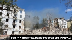Наступствы расейскага абстрэлу Краматорску Данецкай вобласьці ў ліпені 2025 году. Ілюстрацыйнае фота