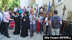 Orthodox clergy and believers protested in the Moldovan capital, Chisinau, on May 19 against a law prohibiting discrimination based on sexual orientation.