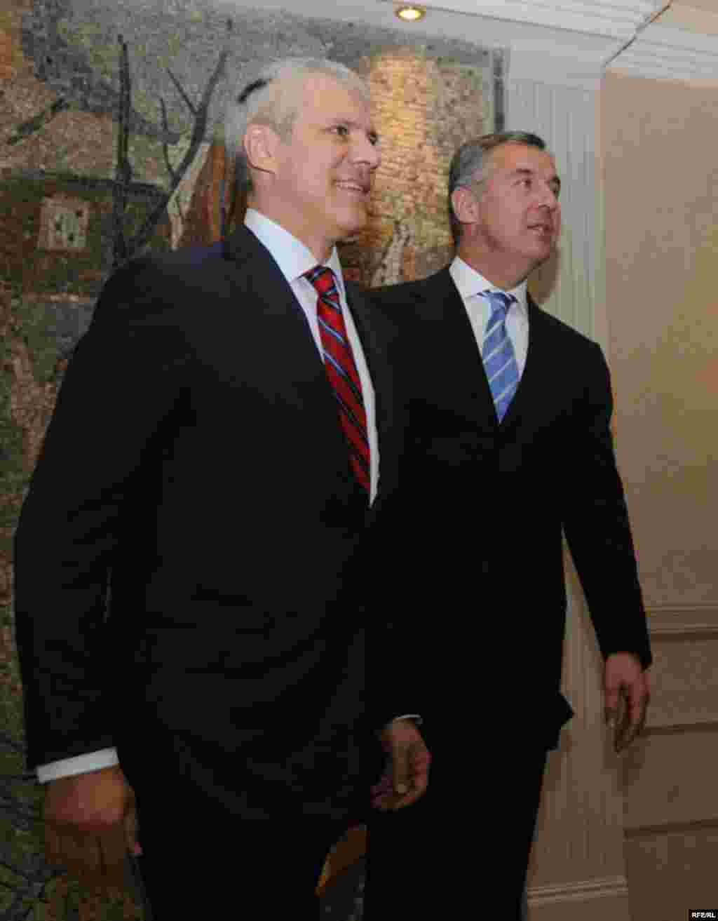 Susret predsjednika Srbije Borisa Tadića sa premijerom Crne Gore Milom Đukanovićem - Foto: Savo Prelević