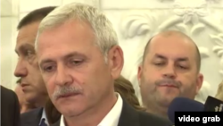 Liviu Dragnea după ședința comitetului executiv PSD; București, 22 iunie 2018
