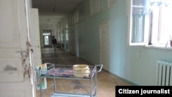 A view of the hallway of the Voronezh city hospital 