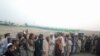 Some of the displaced Mehsud tribesmen in Bakkakhel displacement camp in northwestern Pakistan.