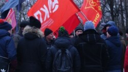 Митинг сотрудников "Метростроя" в Петербурге