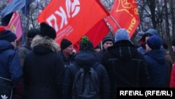 Митинг сотрудников "Метростроя" в Петербурге